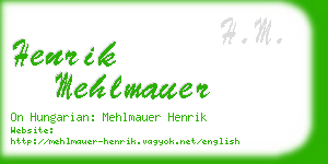 henrik mehlmauer business card